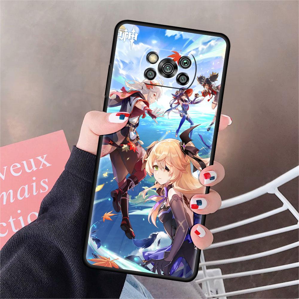 Hülle für Xiaomi Mi Poco X3 NFC X4 Pro F3 F4 GT M4 M3 F1 C40 11 Lite 11T Weiche Silikon Funda Handyhülle Genshin Impact Spiel Capa