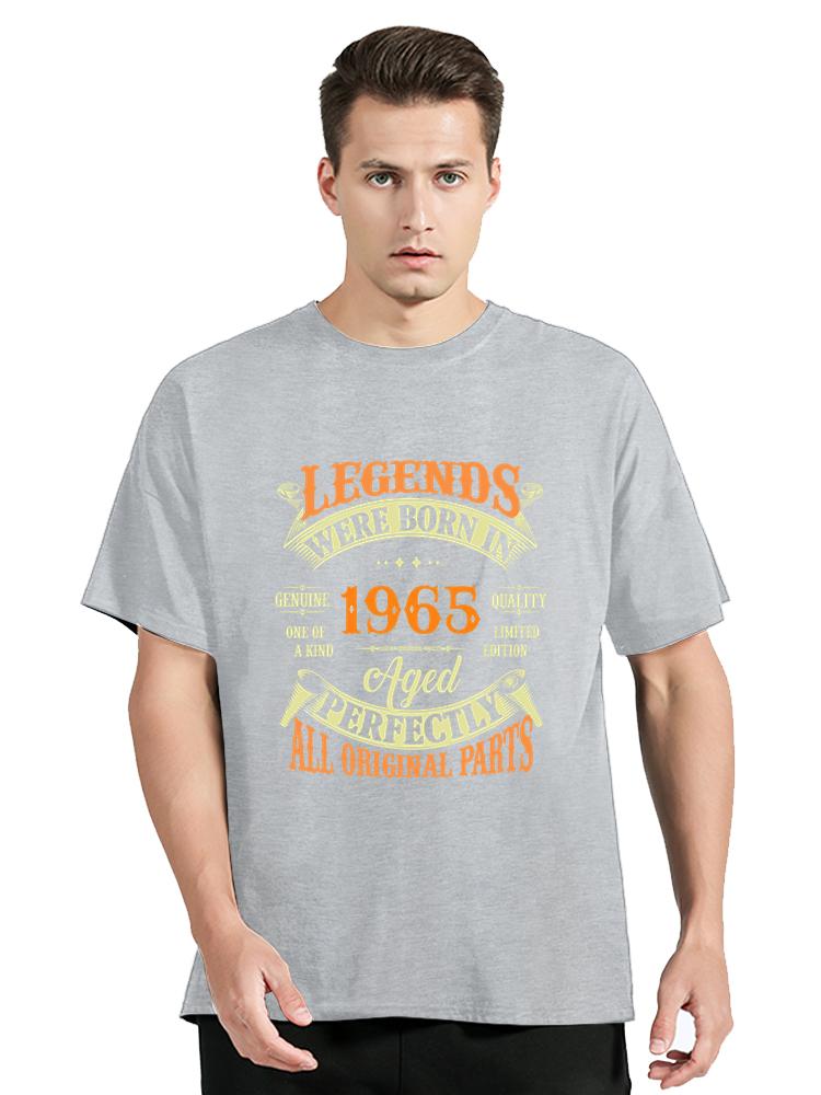 Lustige Vintage Legenden Geboren 1965 Alte T-Shirts Baumwoll-T-Shirt Herrenbekleidung Baumwoll-T-Shirt Unisex Tops Tees