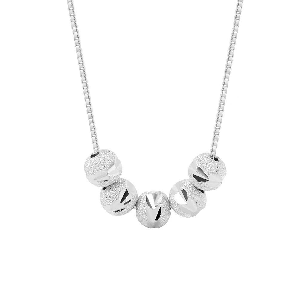 Eco-friendly Glitter Bead Necklace: Elegant & Versatile Clavicle Chain for Women