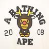 A Bathing Ape Made In Japan Print Short Sleeve T-shirt L White Men's Used