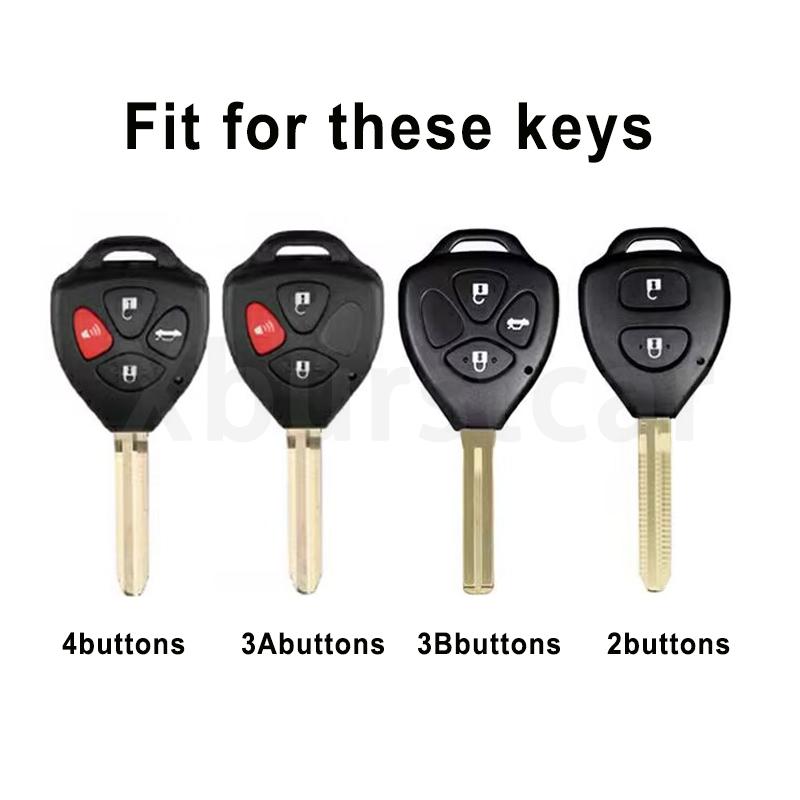 Transparente TPU Autoschlüsselhülle Abdeckung Auto Shell Fob Tasche Für Toyota Corolla Camry Reiz RAV4 Crown Avalon Venza Matrix Yaris 4Runner