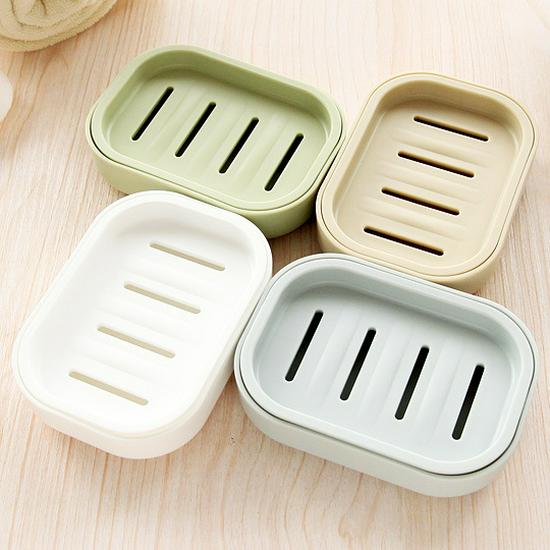Travel-Friendly Double-Layer Soap Dish with Drainage