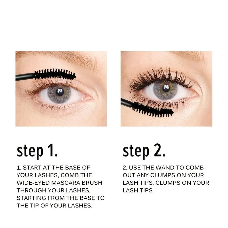 Mascara 4D Fiber Mascara Schwarzes Auge Curling Wimpern Doppel Mascara Wasserdichte Mascaras Make-Up-Tool