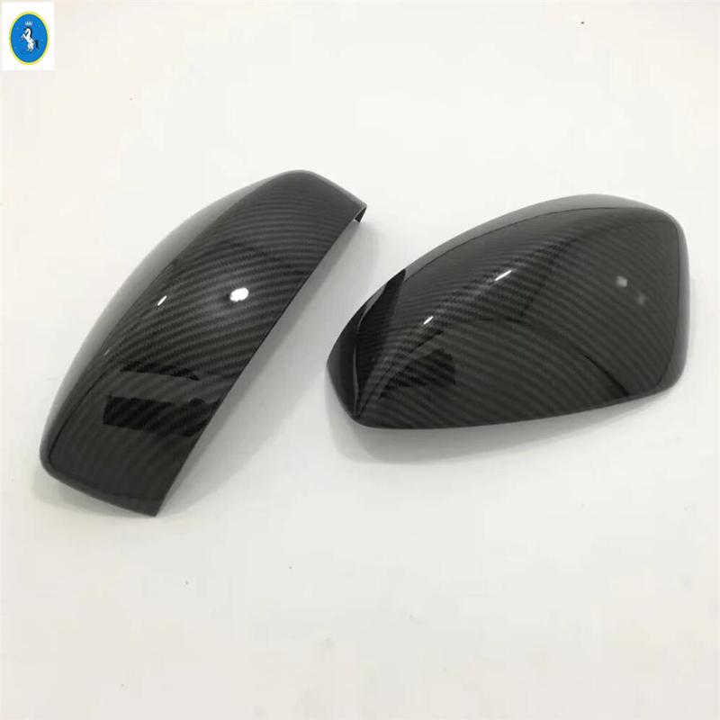 Auto Door Rearview Mirror Shell Cover Decor Cap Trim For Mazda CX-5 CX5 2017 -  Chrome / Carbon Fiber Exterior Accessories
