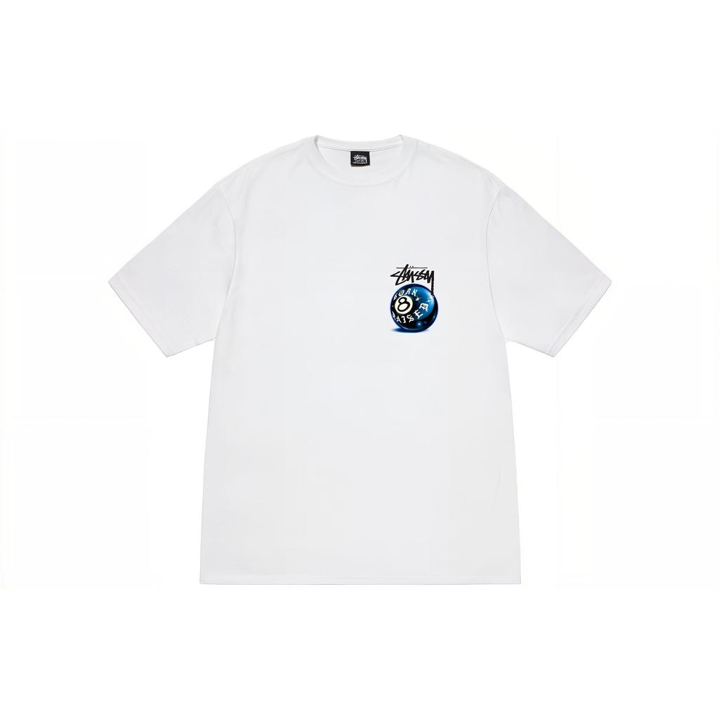 Stussy X Born X Raised Collaboration SS23 8 Ball Tee Unisex Tops Black White 3903852