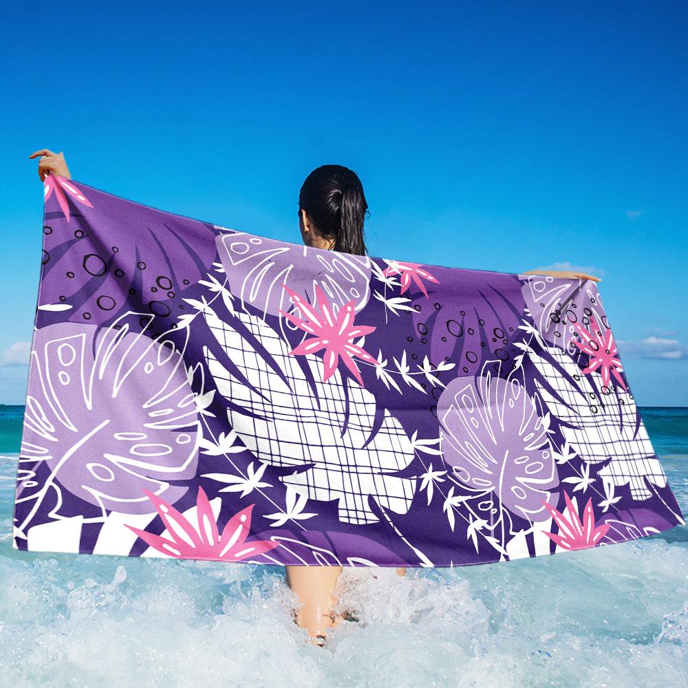 Blue Sea Turtle Beach Towel, Soft Microfiber Quick Dry Oversized Bath Towel, Nautical Summer Pool Blanket 1pcs