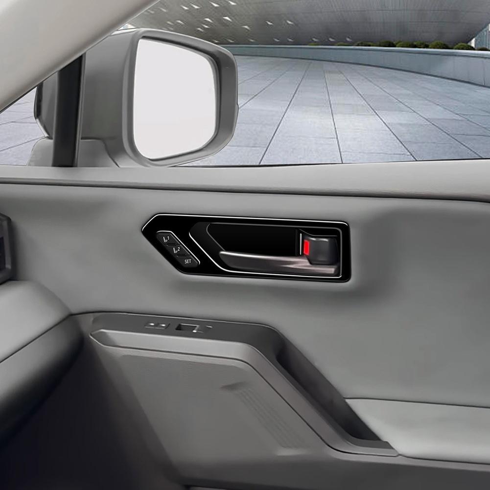 Inner Door Bezel Handle Frame Cover ABS Construction 6-piece Set Precise Fit No Modification Interior Scratch Protection