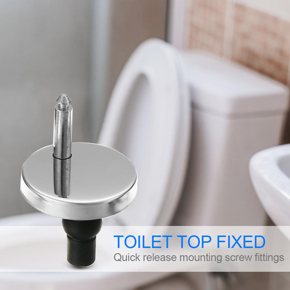 2pcs//set Top Fixed WC Toilet Seat Hinges Fittings Quick Release Hinge Screw L/&6