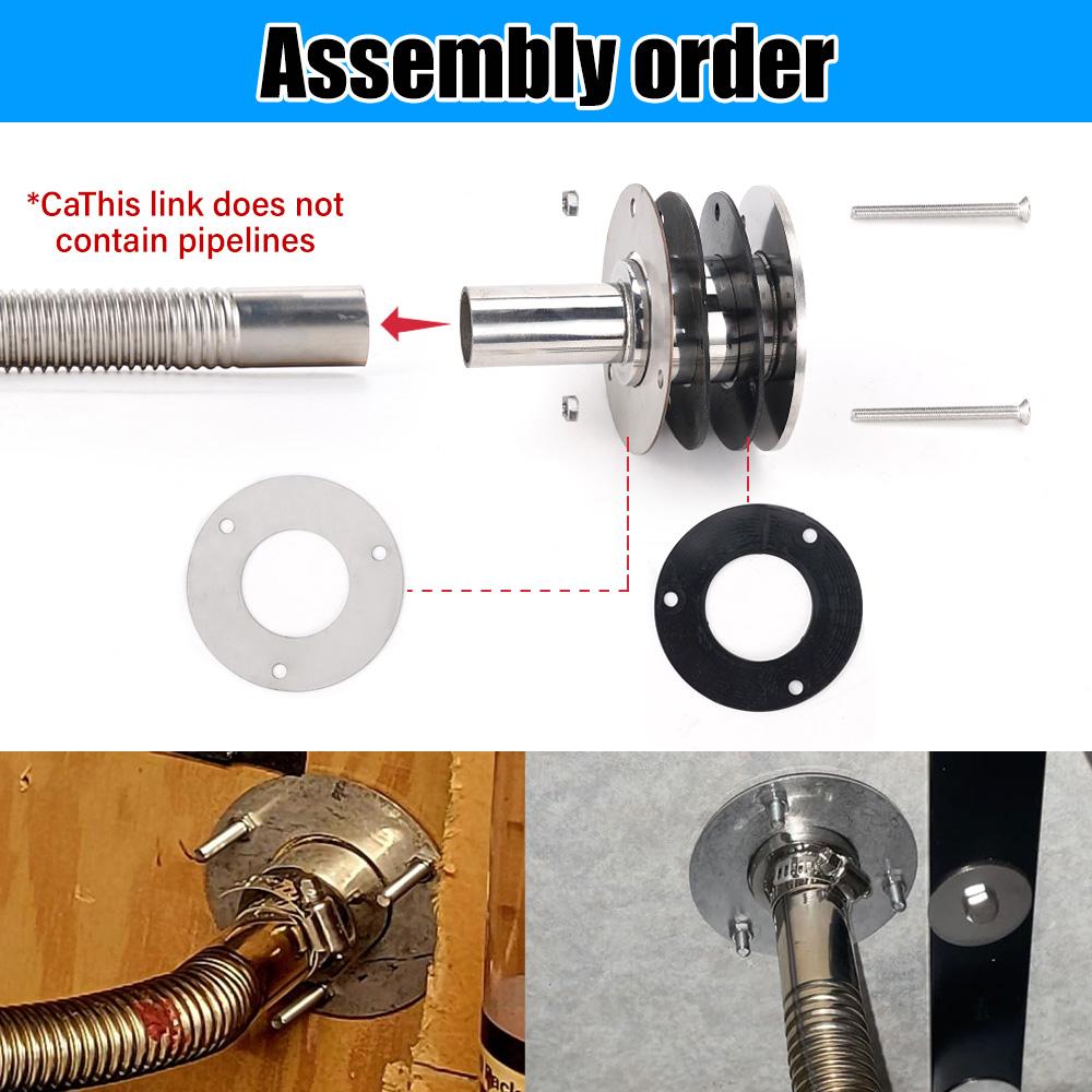 Exhaust Pipe for Parking Heaters With Mounting Accessories Applicable To 12V 24V 220V Parking Heaters 2KW 5KW 8KW Diesel Heaters