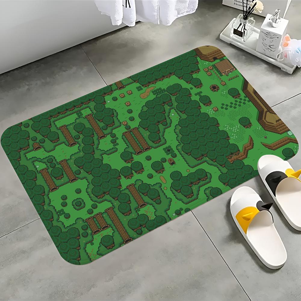 Zelda map Floor Mat Bathroom Mat Kids Room Bedroom Decoration Balcony Anti-Slip Doormat Living Room Welcome Rug