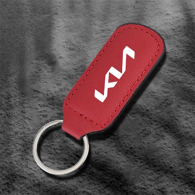 ISFR5 Leather Car Keychain Keyring Anti-Loss Key Holder Gift For Kia KN Sportage Morning Ceed Picanto Rio ProCeed Niro Accessories