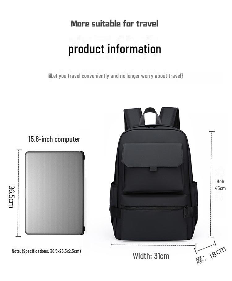 Herrenmode Freizeitrucksack: Spritzwassergeschützt, Großes Fassungsvermögen, Ideal für Reisen, Geschäft und Studenten