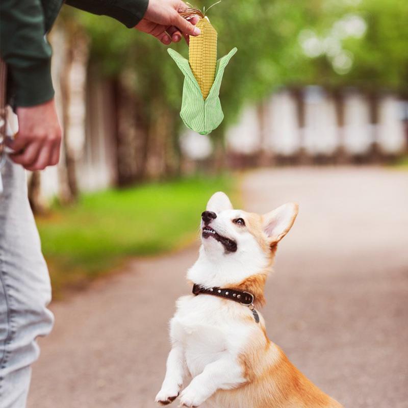 Dog Chew Toys Plush Teething Corn For Puppy Colorful Plush Pet Teething Toy For Oral Hygiene Boredom Relief For Dogs And Puppies