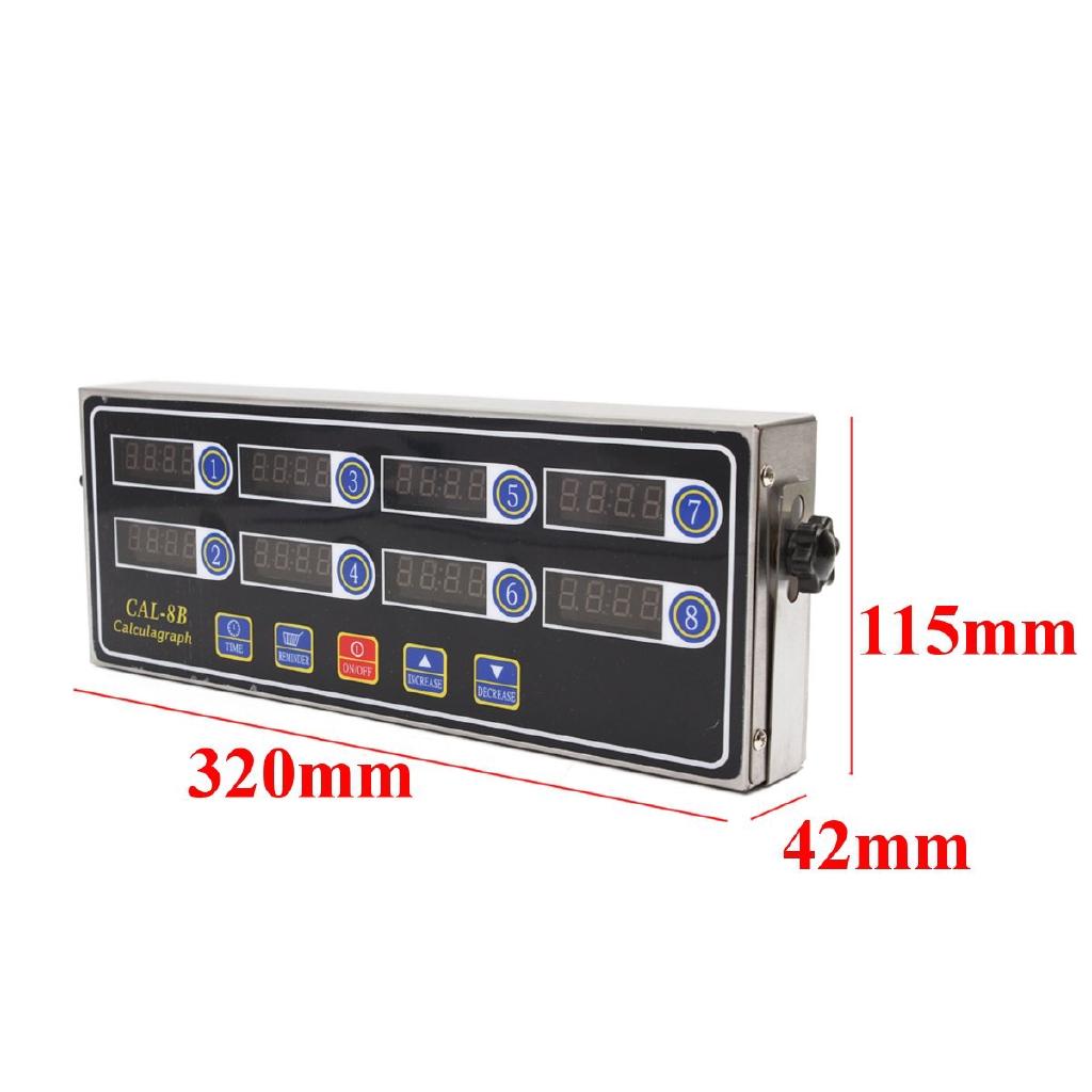 

3 Stage Reminder 8 Channel Digital Timer Burger Basket Shaking Timing Kitchen Timers 320x115x42mm