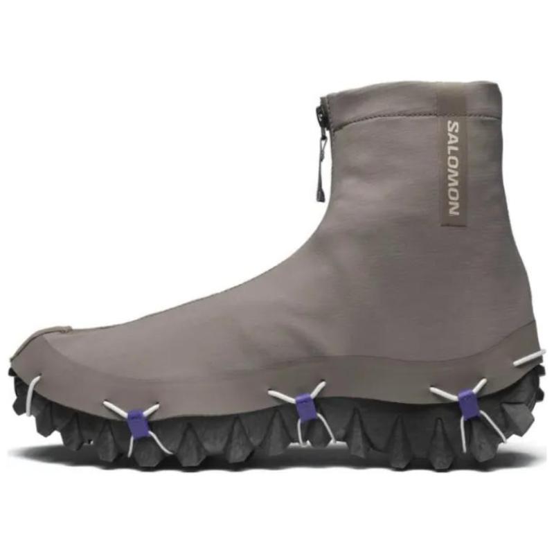SALOMON SNOWCLOG ADVANCED Anti-Slip Wear-Resistant Mid-Top Outdoor Athletic Shoes Unisex Iron Gray Sneakers 475902