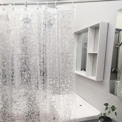 EVA Shower Curtain Liner 3D Texture Design Odor-Free with Rustproof Grommets Easy Installation Shower Curtain Bathroom Liner
