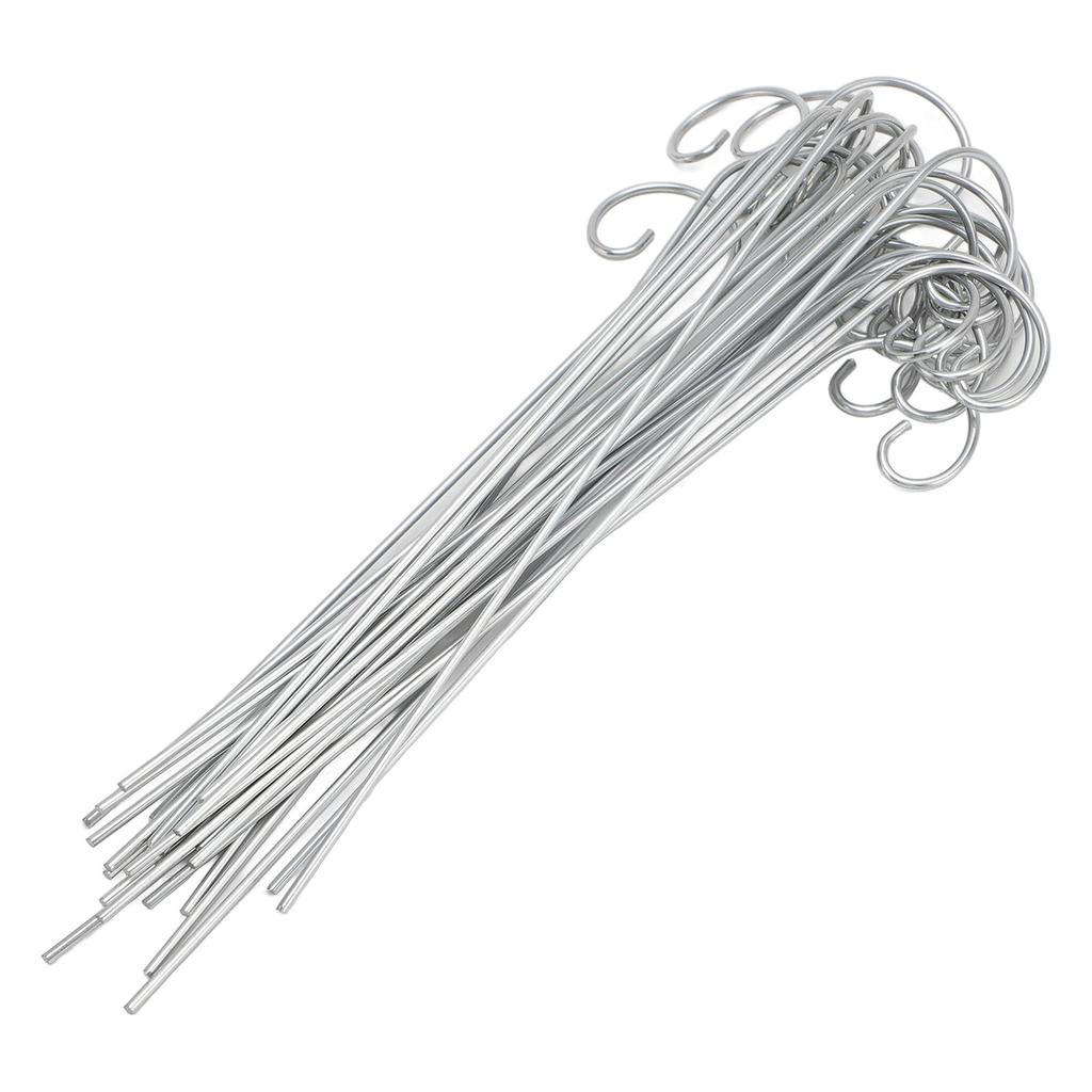 30Pcs Plant Label Hooks Holder Stainless Steel Garden Markers Stake Plant Sign for Flower Pot Bonsai 200mm