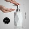 Soap Dispenser, 13.5oz Ceramic Soap Dispenser Bathroom for Kitchen & Bathroom (White)