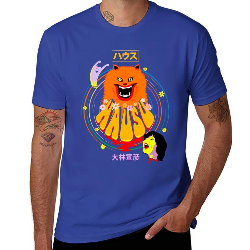 New Hausu 1977 Halloween Movie TShirt kawaii clothes aesthetic clothes mens t shirt
