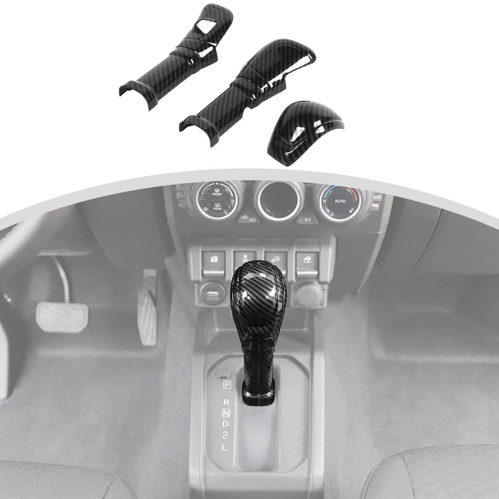 

ANTC Suzuki Jimny JB64 JB74 Накладка на ручку переключения передач ABS Карбоновый тон Накладка на рукоятку переключения передач чёрный