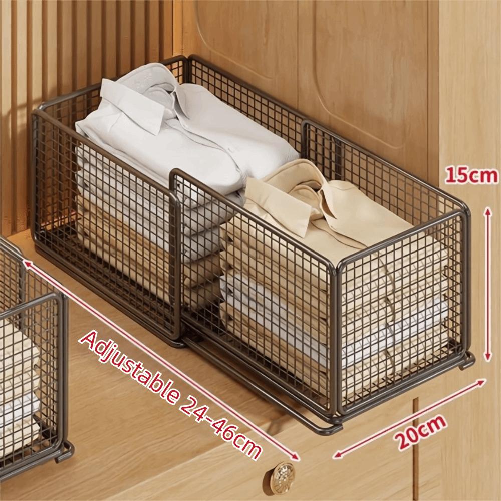 

Layered Design Wardrobe Storage Rack Drawer Style Expandable Cabinet Wardrobe Storage Partitions Sorting Box