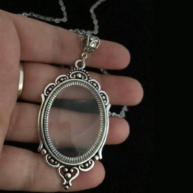 Magnifying Glass Pendant Choker Glass Pendant Necklace Alloy Material Jewelry