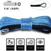 6mm X 15m Synthetic Winch Rope, 4T Tow Strap for ATV/UTV Off-road Accessories