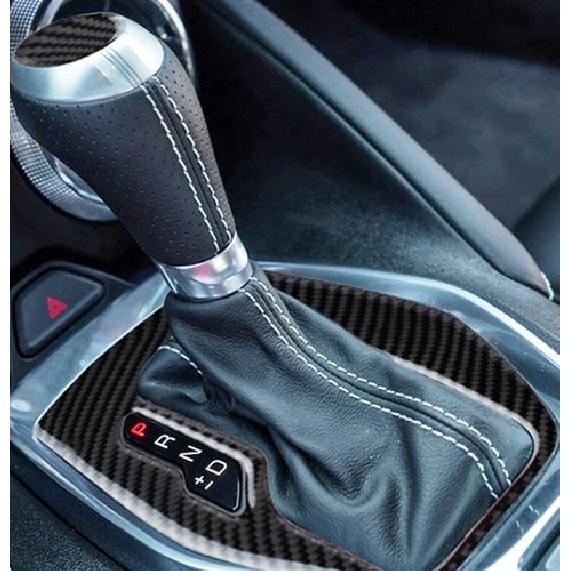 Carbon Fiber Car Center Gear Shift Cover Trim For Chevrolet Camaro 2016-