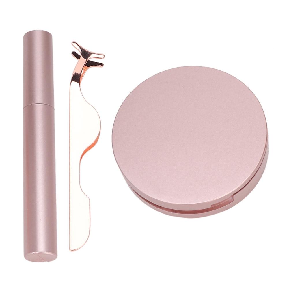 Round Tube Magnetic Liquid Natural False Eyelashes Lashes Tweezers Kit Cosmetic 001#