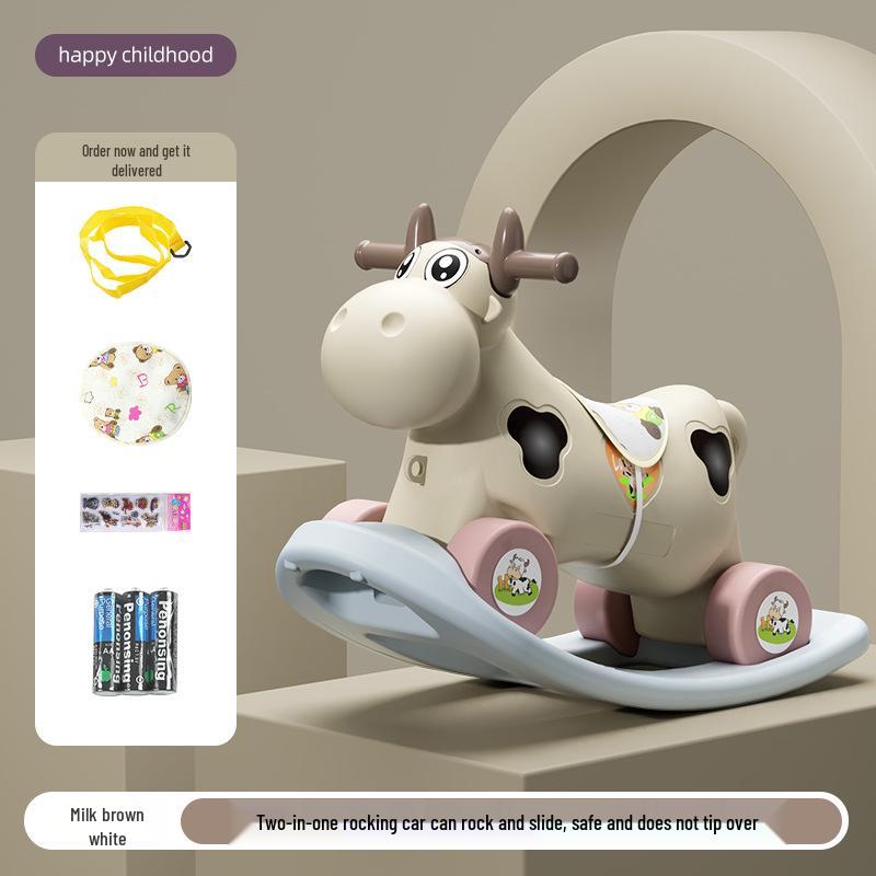 

Деревянная качалка 2-в-1 для детей: Кресло-качалка и машинка-каталка, идеальный подарок на день рождения для детей в возрасте 1-6 лет.