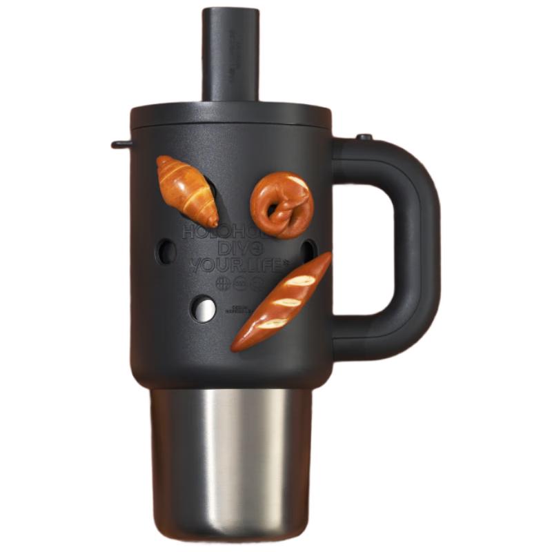 HOLOHOLO 800ml Perforated Insulated Coffee & Water Cup with Straw