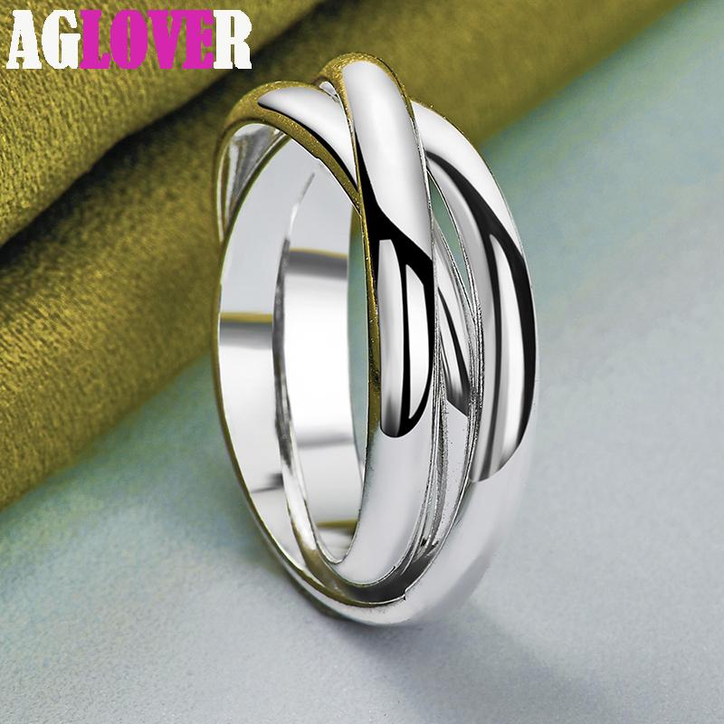 Bijuterii inel cu trei cercuri din argint 925