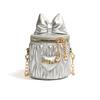 Bows Bucket Bag, Chic Heart-shaped Shoulder Bag, Children's Chain Crossbody Bag