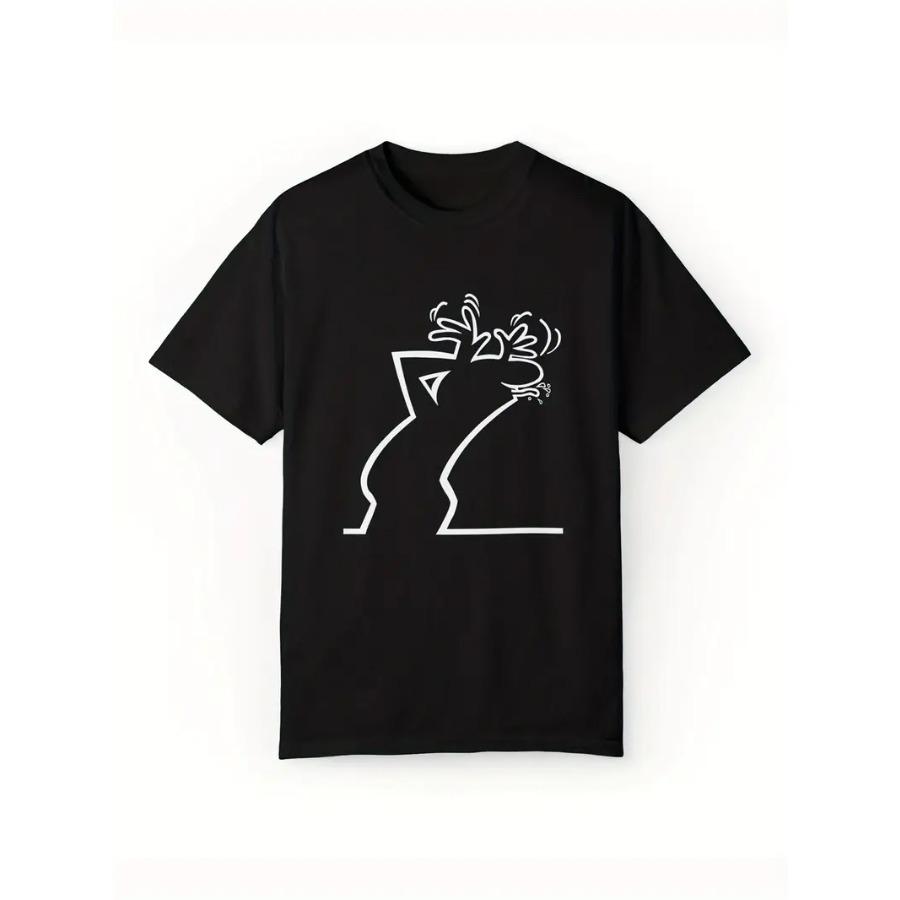 Reindeer Print Comfy Polyester T-shirt, Men's Casual Street Style Stretch Round Neck Tee Shirt For Summer