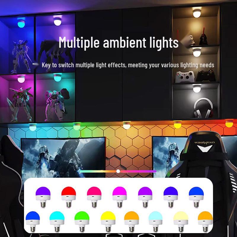 RGB Remote-Controlled Wireless USB Wall Light - Dimmable for Bedroom, Bar, Living Room, and Dining Rooms