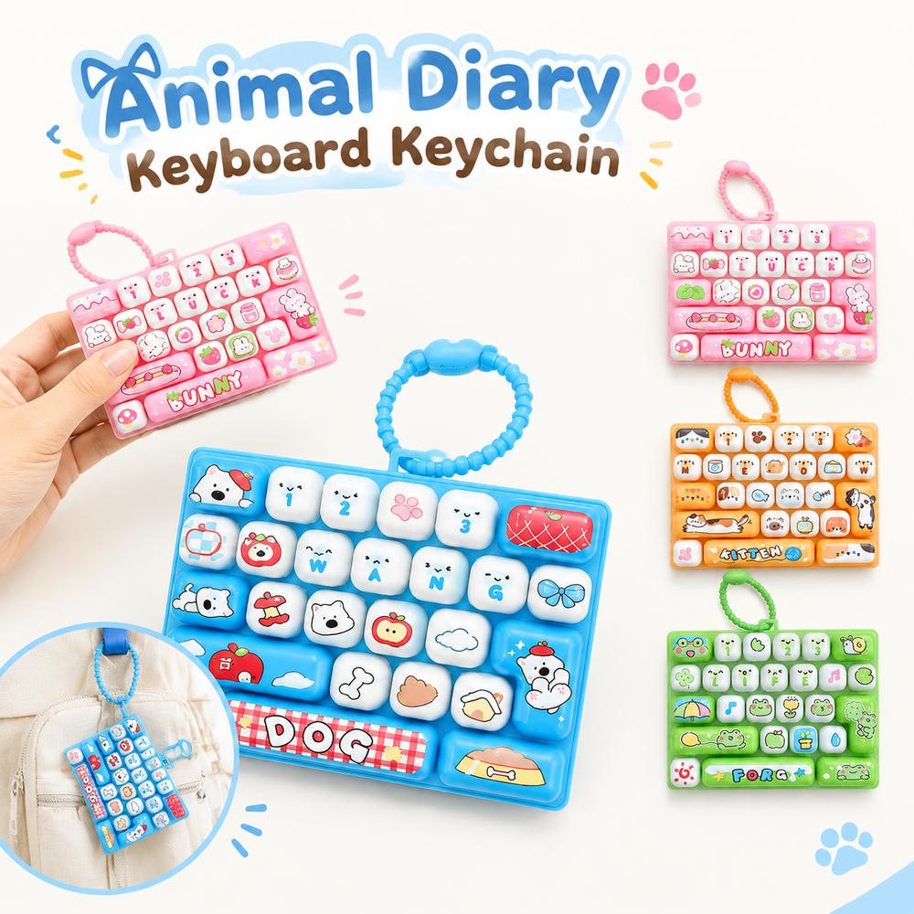 1Pcs Cute Style Keyboard Fidget Toy 26-Key Stress Relief Toy Pendant  for Backpack Bag Pendant
