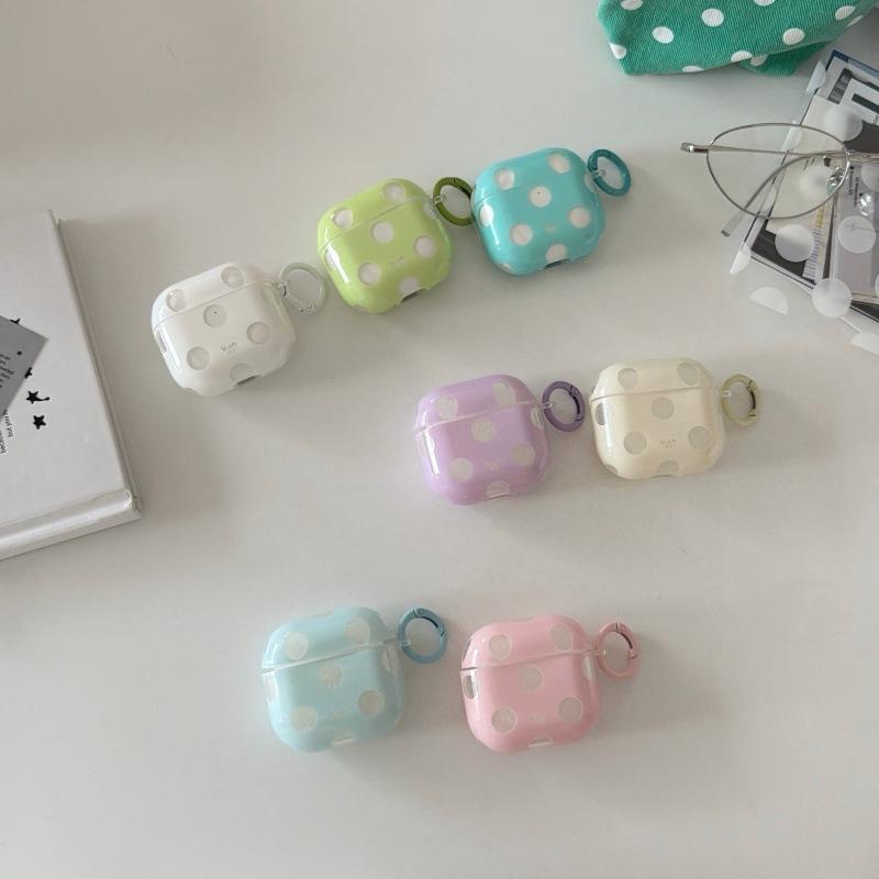 Korean Style Solid Color Hollow Polka Dot Compatible with Apple AirPods Pro 1st Gen Protective Case Pro 1st Gen Pro 1 Bluetooth Earphone Case 1st Gen