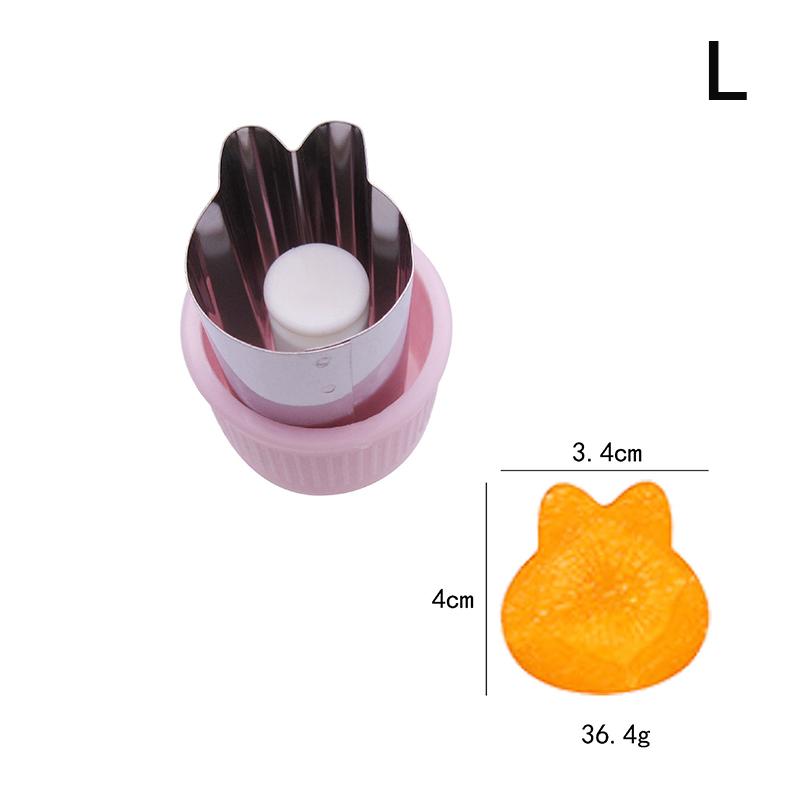 Stainless Steel Fruit Vegetable Press-Type Mini Cookie Shape Cutter Food Mold