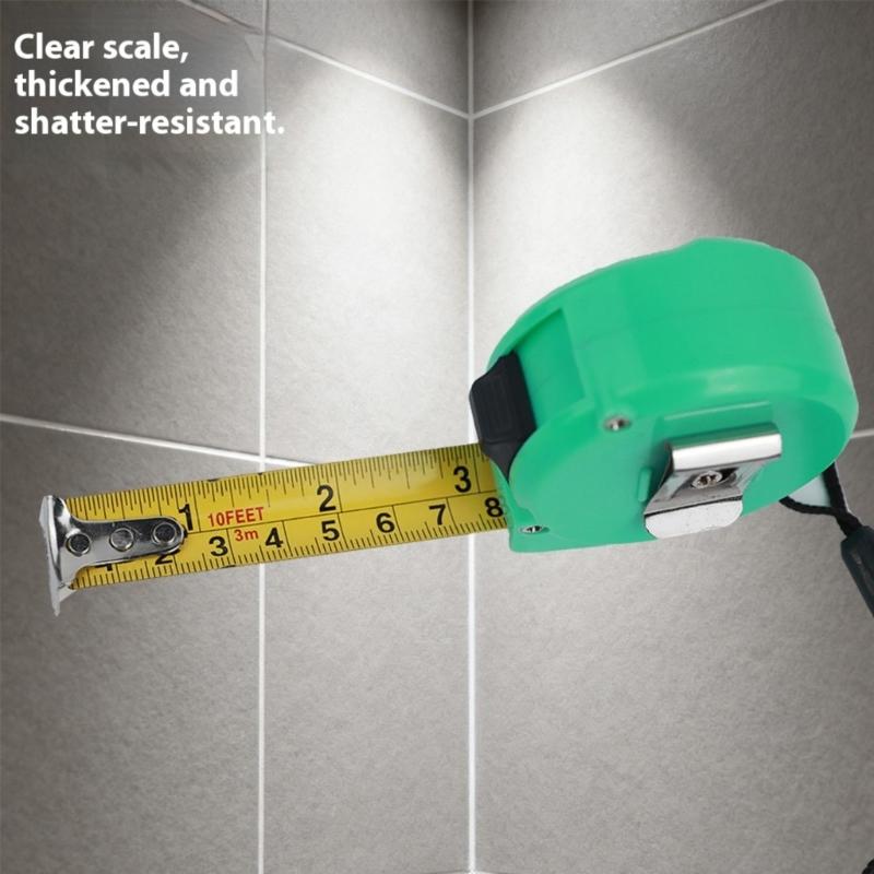 Easy Carry 3meter Retractable Steel Measuring Tape High Accuracy Plastic Case Easy to Carry for Professional & Craftsmen
