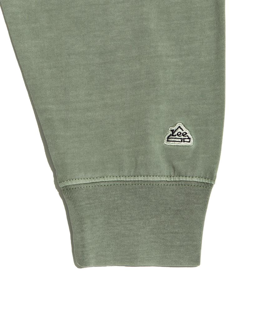 LEE Big Twitch Logo Dyed Long Sleeve T-Shirt Pigment Green