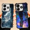 Night Moon Cat Dreamy Art Soft Phone Case For Xiaomi Poco X7 X8 Pro Max X6 X5 X3 F8 Ultra F7 M8 M7 M5S Redmi 15C 15A 15 14C 13C