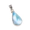 Natural Republic Larimar Gemstone 925 Solid Sterling Silver Pendant 1.25'' E6L92