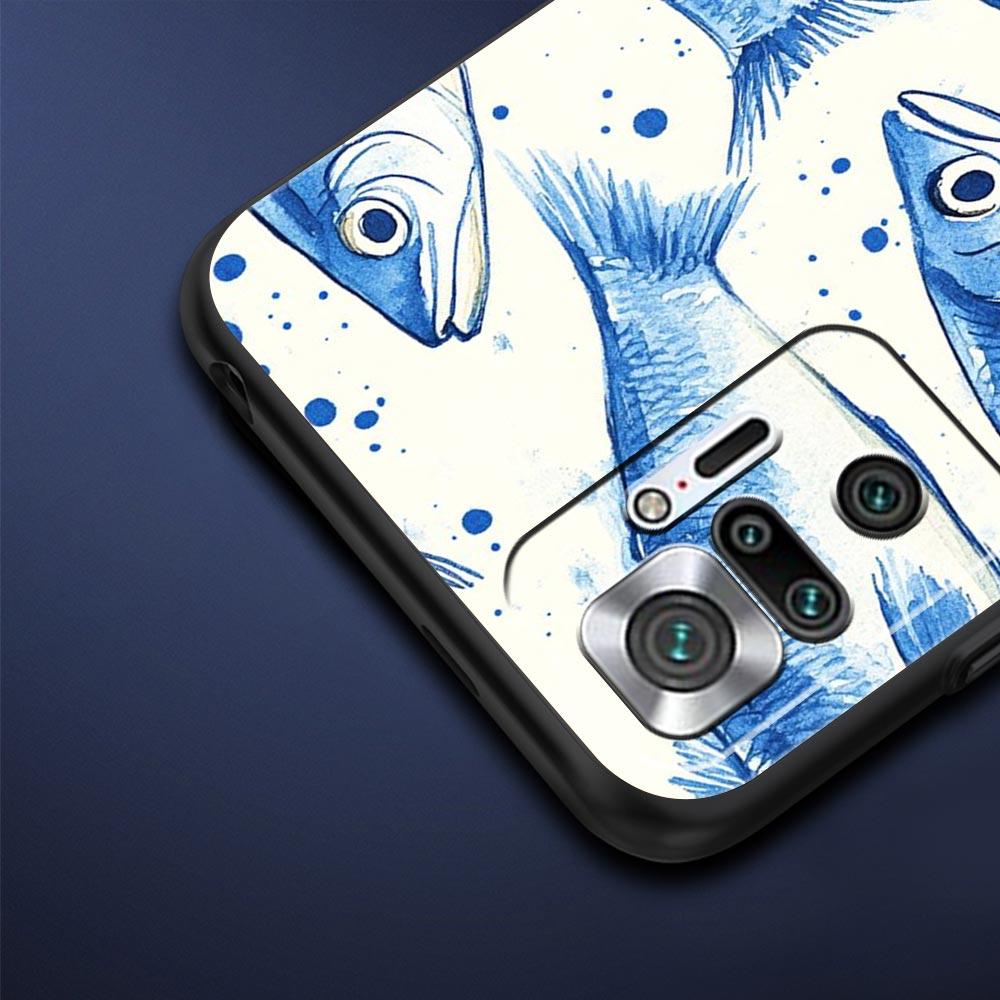 Phone Case For Xiaomi Redmi Note 14 13 12 Pro Plus 5G 9S 9 10 11 4G 14C 13C 12C 10C 9C 9A Soft Cover Sardines Aquatic Product