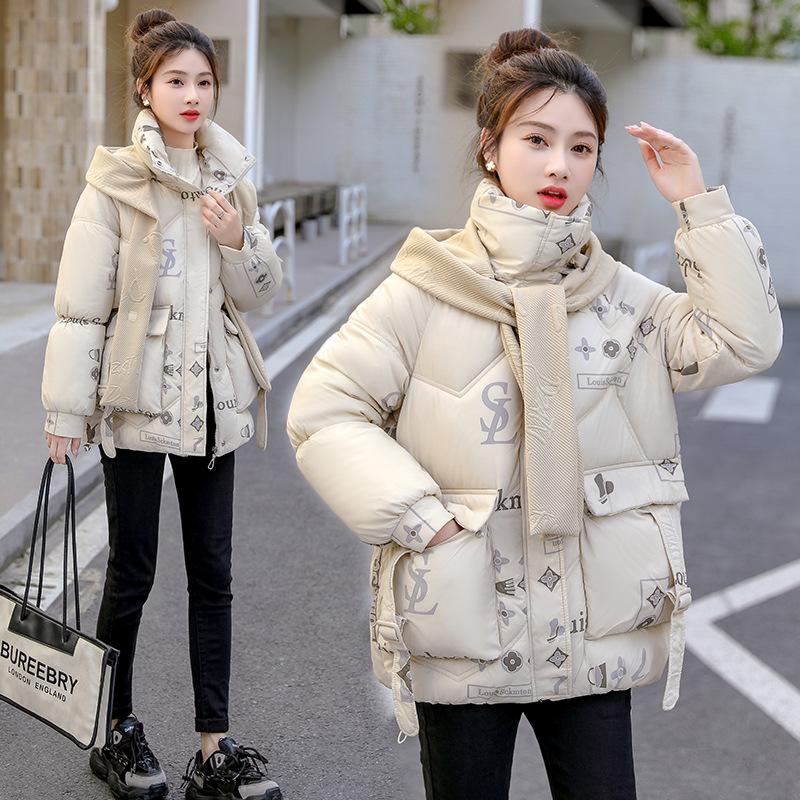 Down and Padded Jacket Winter 2025 New Fashion Padded Jacket Warm and Loose Thickened Hooded Cropped Jacket Cotton Jacket Ins