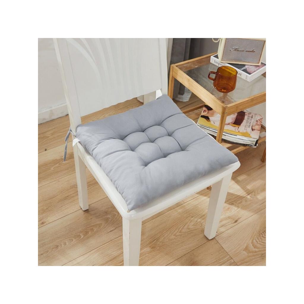 Solid colored frosted thick dining chair cushion, office, bedroom, living room cushion