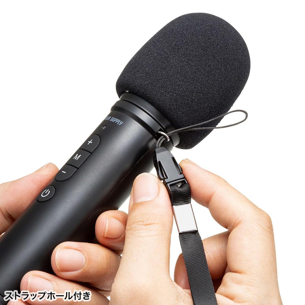 Sanwa Supply Handheld Portable Speaker MM-SPAMP18 Microphone-Type (Bluetooth Compatible)