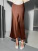 2023 Spring European & American Satin Fishtail A-line Skirt for Women