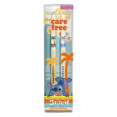 Wet N Wild Disney Lilo & Stitch Care Free Waterproof Eyeliner 2 Piece Set Black & Blue 16 Hours Wear, 1 Piece