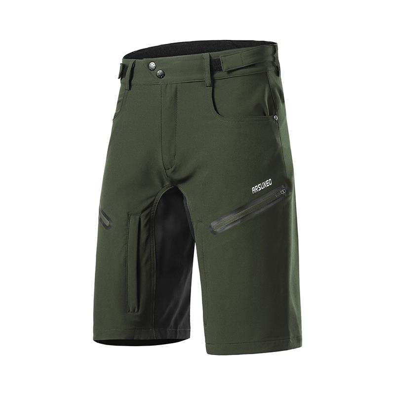ARSUXEO Men's Cycling Shorts Loose Fit MTB Mountain Bike Shorts Outdoor Sports Hiking Downhill Bicycle Short Pants 2006