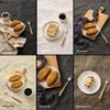 3D Stone Pattern Background Board for Black & White Food Photography - High-Grade Slate Feel